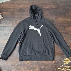 Puma Black Hoodie with White Logo